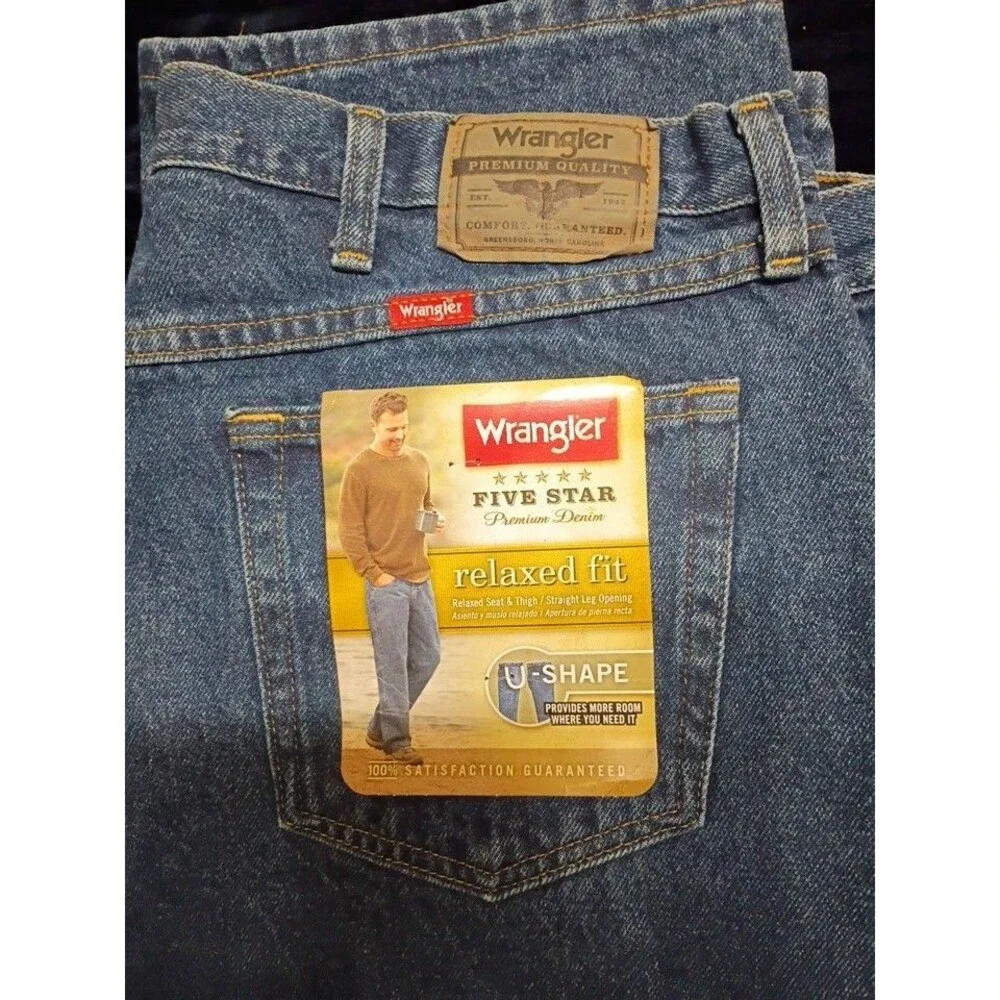 WRANGLER 5 STAR DENIM BLUE JEANS   40 X 30 NEW
